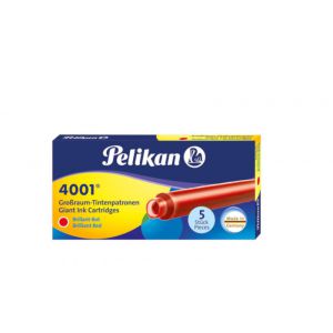 Naboje Pelikan długie 5szt czerwone